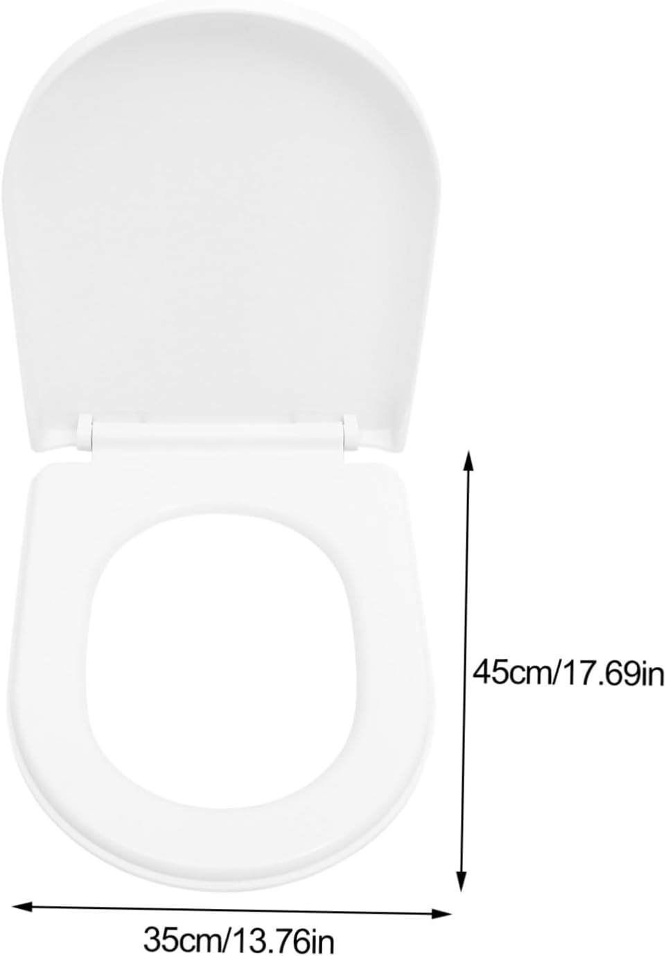 Stainless Steel U-shaped Toilet Seat Cover Set Quiet-close Lid Bumpers Pp Material Home Hotel Use Random