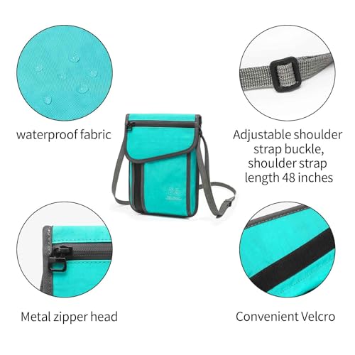 Image of JEMINAL Passport ID Crossbody Phone Bag for Men & Women: Waterproof Small Phone Shoulder Handbag for lighty Camp Jog Travel
