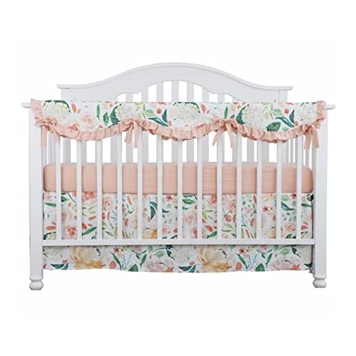 Baby Crib Rail Cover Long Crib Rail Guard Baby Tand Cover Protector Wrap Nursery Bed Rails Cover Wave (Secret Garden)