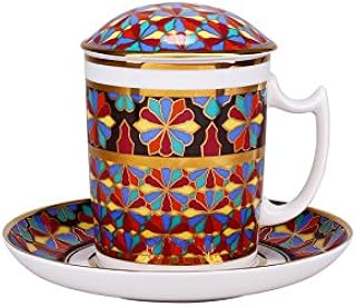 Lomonosov Porcelain Covered Herbal Steep Mug Gothic-1 12.8 oz