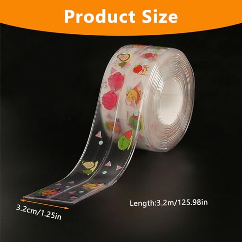 Image of Kitchen Bath Caulk Tape Sealant Strip, 1.5''x10.5FT PVC Self Adhesive Toilet Caulk Strip, Caulking Tool Decorative Sealant Tape for Bathtub Toilet Base Sink Shower- Dragon Fruit 2 pcs.