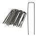 Produktbild Relaxdays Bodenanker, Angeschrägte Enden, Zum Einschlagen, Unkrautvlies, 15 cm lang, 2 mm Ø, Stahl, Silber, 50er Set