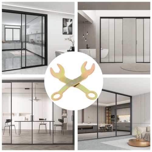 dophee - Llave de ajuste para puertas empotradas pivotantes de 3/8 pulgadas, 2 piezas, llave abierta angular para puertas correderas de clóset, RV y reparación doméstica miniatura 5