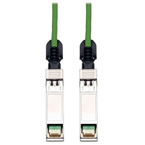 Tripp Lite SFP+ 10Gbase-CU Passive Twinax Copper Cable, Cisco Compatible SFP-H10GB-CU1M, Green, 1M (3-ft.) (N280-01M-GN)