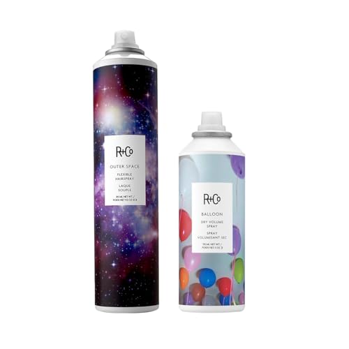 Set de R+Co Hairspray para volumen y fijación 9.5 oz + 5 oz miniatura 1