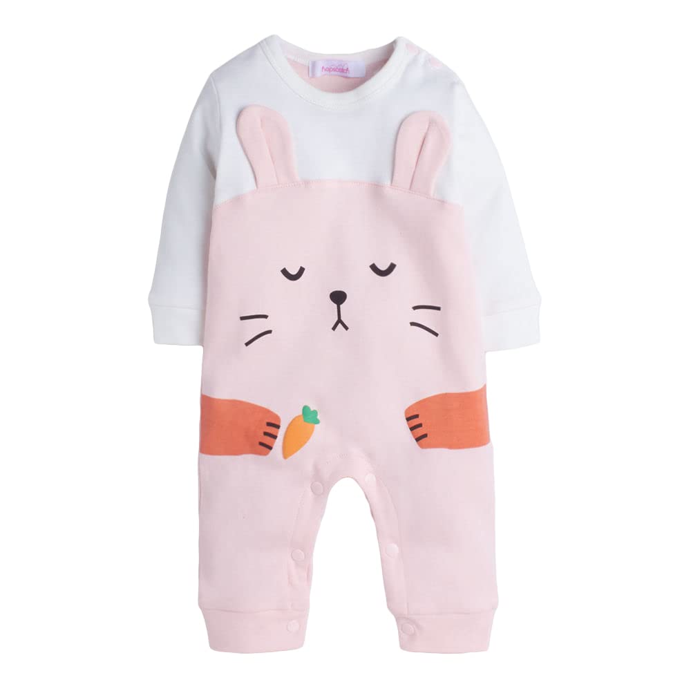 Hopscotch Unisex Peach Animal Print Full-Sleeve Romper - Review, Price and Buying Guide