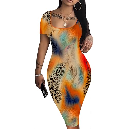 Image of Mrskoala Women's Casual Basic Pencil Dress Bodycon Summer Sexy Club Midi Dresses