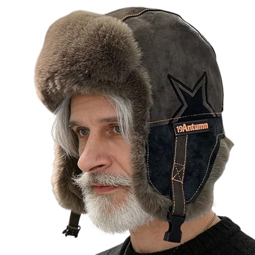 Gorro de invierno con orejeras, resistente al viento, resistente al agua, térmico, cálido, para exteriores, con protección facial, para hombres y mujeres, para deportes al aire libre, como esquí