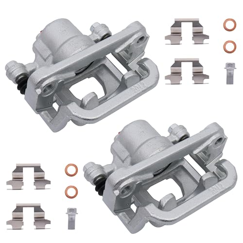 Image of 19B2780 19B2781 Rear Disc Brake Calipers Compatible with 2002-2018 Altima | 2PCS Rear Driver & Passenger Side Calipers with Bracket Compatible with 02-18 Nissan Altima, 2003-08 & 2019-22 Nissan Maxima