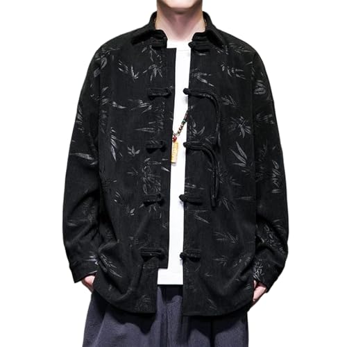 Chemises Hommes Manches Longues Rétro Style Chinois Automne WOLONG