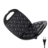 電気16穴ドーナツ製造機家族の朝食用デザートメーカーノンスティックプレートベーキングアプライアンスドーナツメーカー