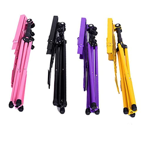 GALPADA Colorful Folding Music Tripod Stand Durable Metal Music Stand Holder for Guitar Parts Accessories Non Slip Feet Multi Angle Viewing Pink