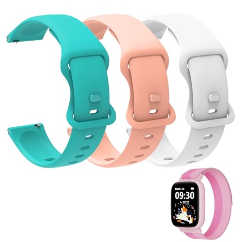 Blueshaweu Pulsera de 22 mm compatible con Biggerfive Smartwatch Niños BW01, BW02, pulseras deportivas de silicona compatibles con BIGGERFIVE BRAVE 2, BIGGERFIVE BRAVE Smartwatch, Große, Silicona, No