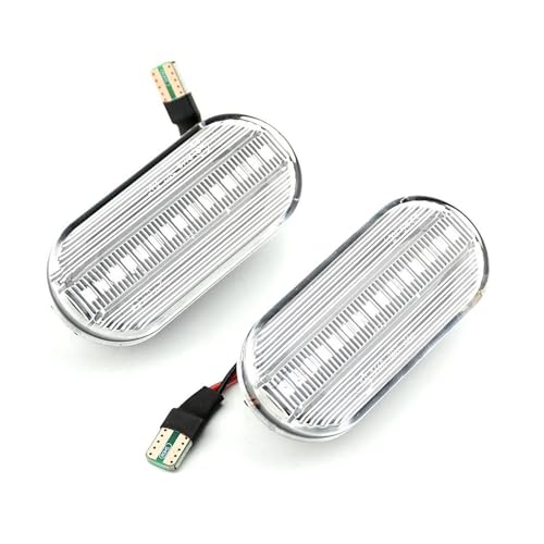Wjwftcmk Feu De Position Latéral Dynamique À LED Clignotant Séquentiel Pour VW Pour Golf 3 4 MK3 MK4 Pour Passat 3BG Pour Polo 6N 9N Pour Bora Pour Vento Clignotants Dynamiques LED(Smoke black 2)