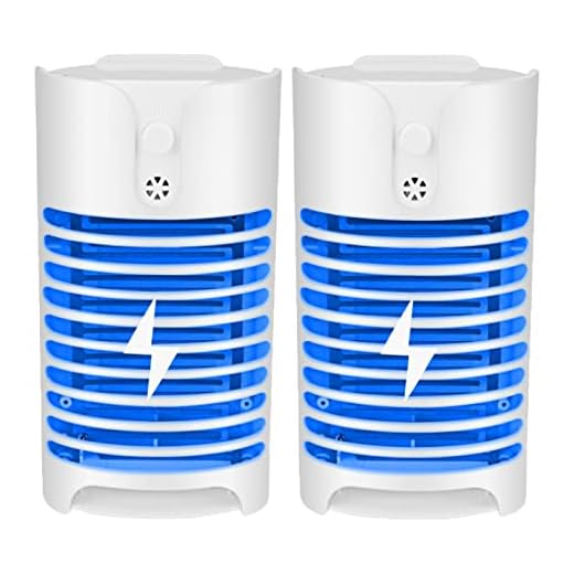 2 Pack Bug Zapper Mosquito Zapper, Elec-tric Mosquito Fruit Fly Gnat Mosquito Kill-er Lamp Eliminates Flying Pests Fly Insect Trap Indoor Plug in Night Light for Home