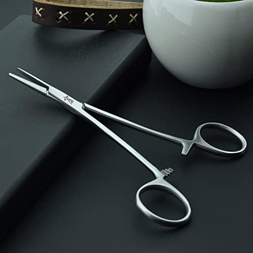 Spire Tools ® 5-Inch Stainless Steel Self-Locking Pick-Up Pliers Forceps Crafting Soldering Tweezers, self-Locking Alligator Forceps Stud Ball earings Holder Needle Grippers