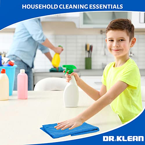 Drklean Microfiber Cleaning Cloths,Blue - 12Pcs (14X14 Inch),240Gsm,Premium Microfiber Towels For Cleaning Kitchens, Bathrooms,Glass (12) #TOP5