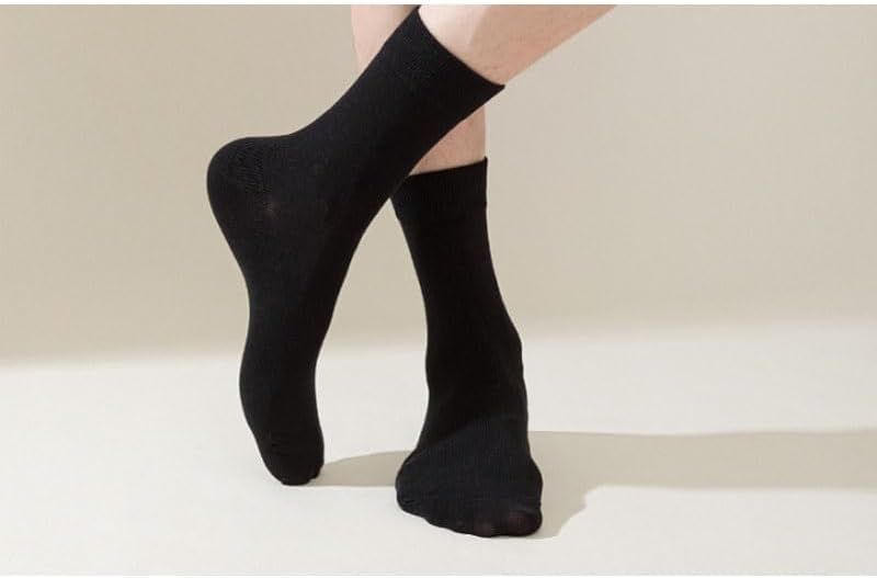 Men's Spring and Autumn Solid-color Mid-calf Socks Business Versatile Cotton