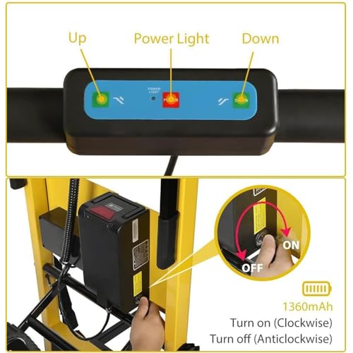 Carretilla eléctrica para escaleras con ruedas de goma miniatura 5