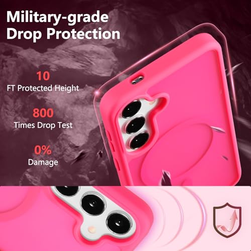 RALEAVO for Galaxy A16/A17/A18/A26 Case Magnetic Matte Case,Hot Pink by RALEAVO - Used condition - Image 4