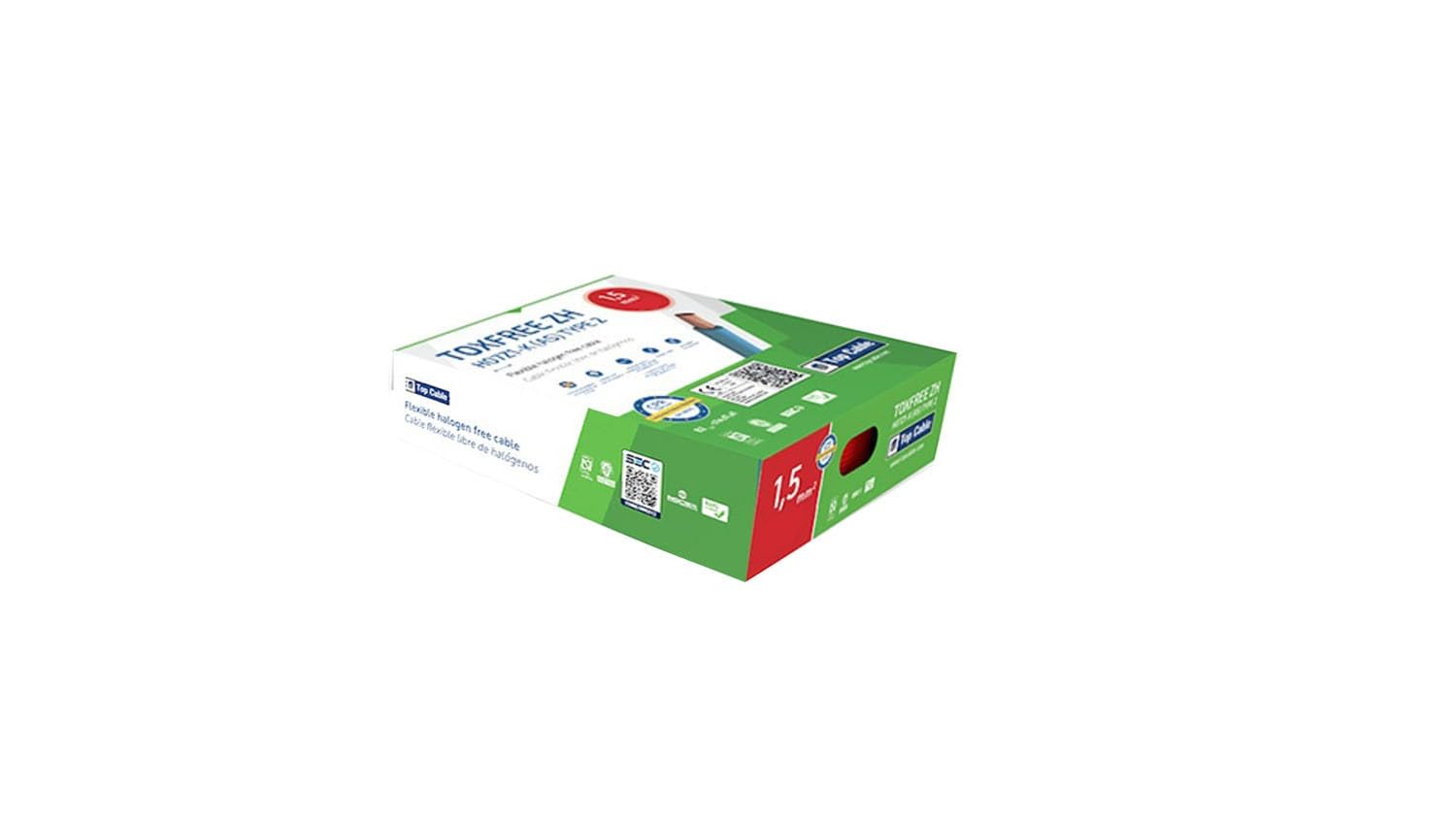 FAMATEL – Hilo Libre de halógenos de 4mm en Caja | 100m | Marrón