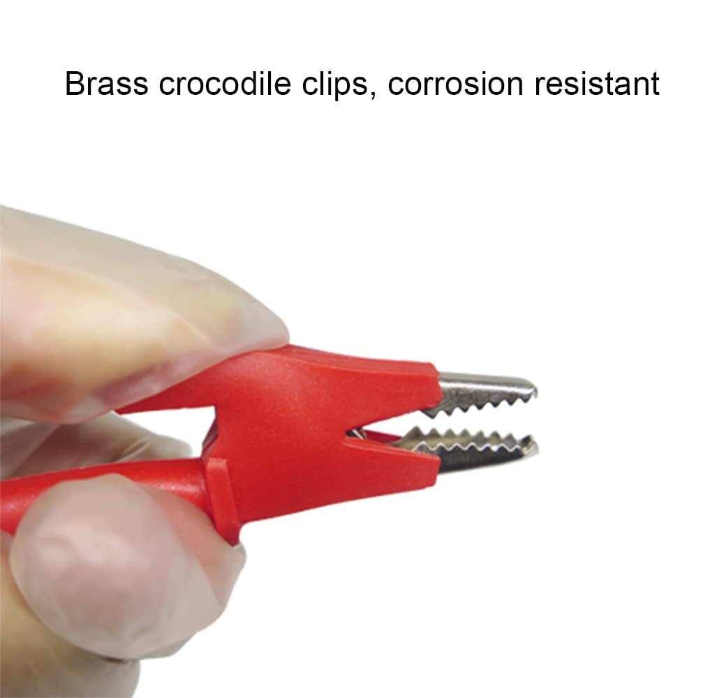 2PCS Multimeter Test Leads, 4mm Banana Plug to Alligator Clips Cable - Image 2