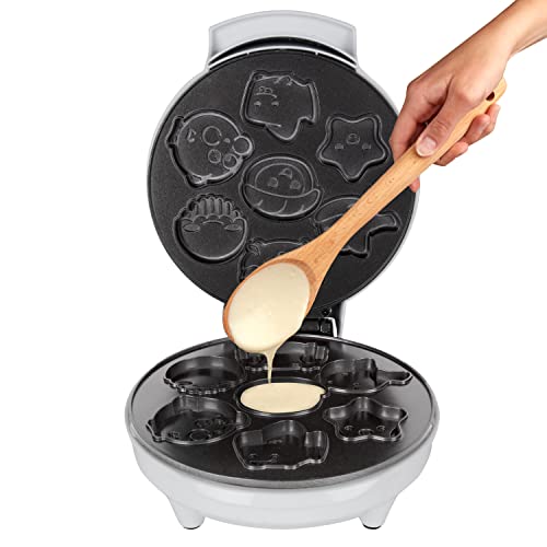 Sea Creature Mini Waffle Maker- Create 7 Different Ocean Animal Shapes In Minutes, Make Breakfast Fun And Cool For Kids & Adults W/ Novelty Aquatic Pancakes - Electric Non-Stick Waffler Iron, Fun Gift #TOP3