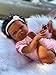 KOKOMANDY Lifelike Reborn Baby Dolls Black Girl Biracial African American Baby Doll, 20inch Real Life Realistic Newborn Baby Dolls Dark Brown Skin Cute Toy for Toddler Kids Gifts