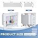 SECKWHALE Premium Washing Machine Outlet Box, with Stainless Steel Water Hammer Arrestor, 1/2
