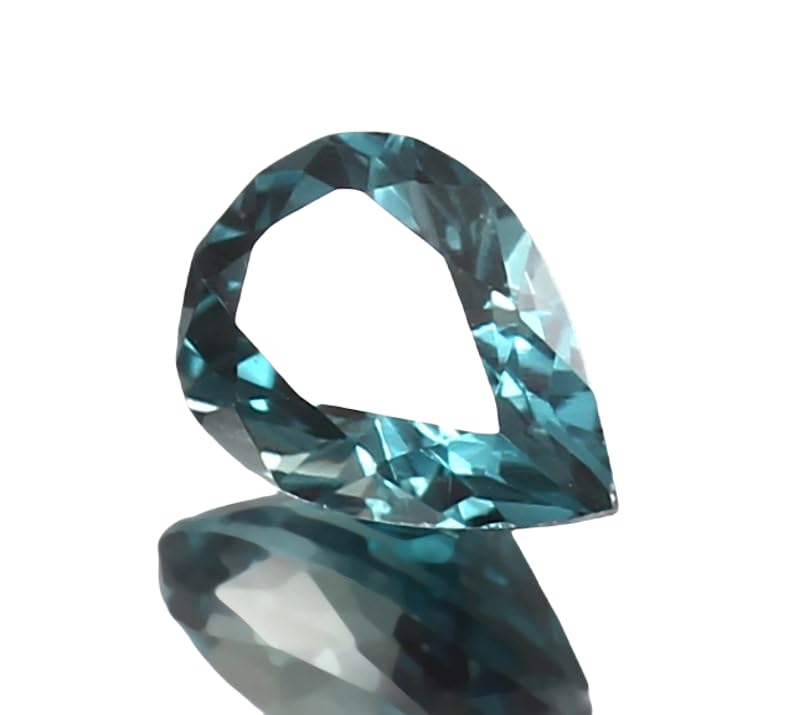 Tourmaline indicolite naturelle poire 12x8mm pierre fabrication bijoux bague