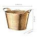 Solid Bronze Gold 12-Quart Double-Walled Insulated Ice Bucket & Champagne Cooler (13.4