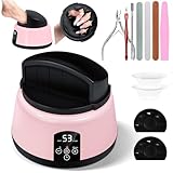2 In 1 Automatic Upgraded Acetone Steam Gel Nail Polish Remover, Remove Fingernail And Toenail Gel Electric Steam Removal Machine Set, Without Harming Hands Feet Nail Art Tools Nail Gel Remover (Pink)