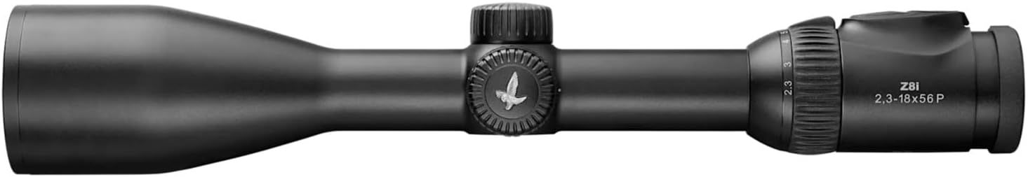 Swarovski Optik 2.3-18x56 P L Z8i Riflescope, Matte Black with Illuminated 4A-I Reticle, Side Parallax Focus, 30mm Tube Diameter