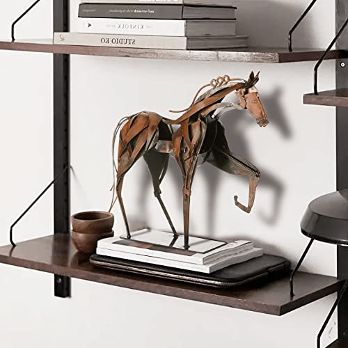 Estatua metálica de caballo pintada a mano miniatura 4