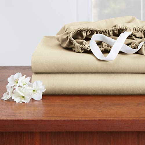 Cal King Size Lençóis Set, creme bege do Marfim - macia de luxo melhor qualidade de 4 peças da cama