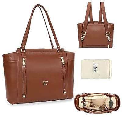 miss fong Diaper Bag Tote Diaper Bags Convertible Mommy Bag Hospital Bag