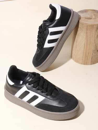 Image of Vendoz Women Sneaker | Cushioned Insole for Comfort | Stylish Lace-Up Design | Lightweigh & Perfect for Casual Outfit for Girls CNV7030