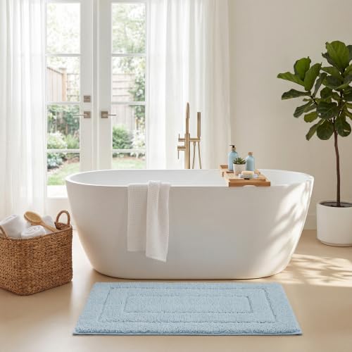 GRANNY SAYS Baby Blue Bathroom Rug 24" x 36", Non-Slip Microfiber Bath Mat by GRANNY SAYS - Used condition - Image 2