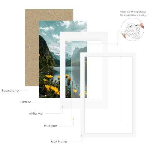 Image of Picrit 14x22 White Picture Frame, Poster Frame for Wall, 3 Pack