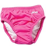 FINIS Reusable Swim Diaper for Babies - Snap Closure - UPF 50 & Up Sun Protection - Leak-Resistant Fit - Pink - 4T