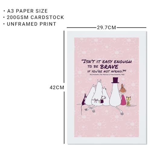 Póster de pared Moomin de tamaño A3 con la ilustración de las memorias de Moominpappa 3