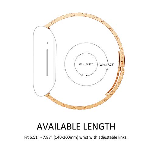 Correa metálica compatible Fitbit Sense Versa 3 acero miniatura 6