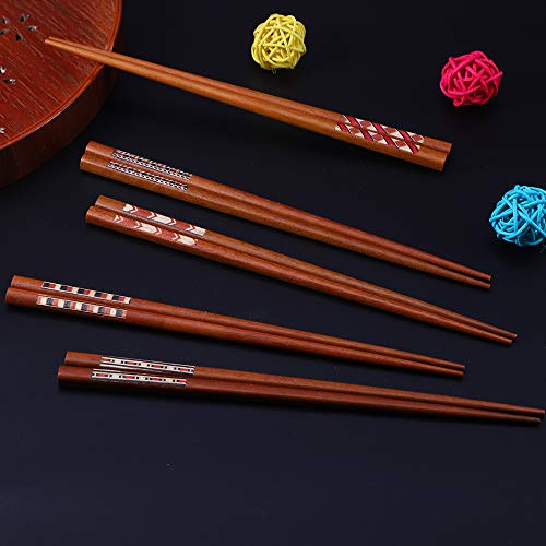 Antner Handmade Japanese Chopsticks Reusable Natural Wooden Chopstick With Box, 5 Pairs Gift Set #TOP2