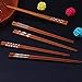 Antner Handmade Japanese Chopsticks Reusable Natural Wooden Chopstick with Box, 5 Pairs Gift Set