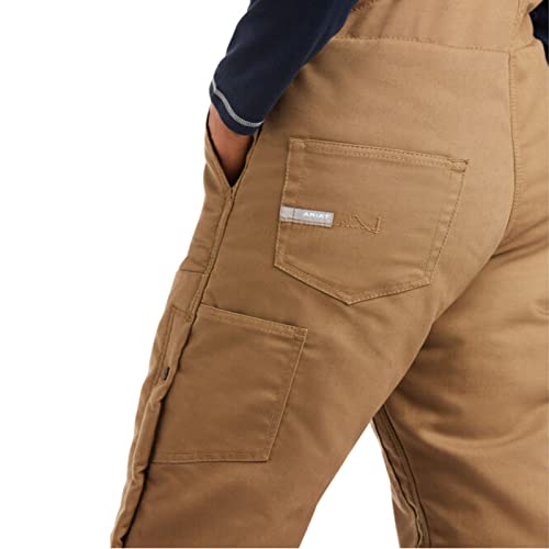 Ariat Female Rebar Duracanvas Stretch Insulated Bib Field Khaki Medium #TOP4