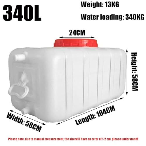 Réservoir d'eau horizontal de 340L pour stockage alimentaire - 7