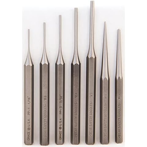 Grace USA Gun Care Steel Punch Set, Gunsmith Tools & Accessories, 7 Piece Set, Made in USA Cover