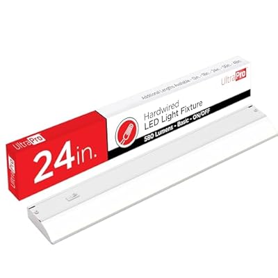 UltraPro 24 inch Hardwired Under Cabinet Lights, On/Off Only, 2700K Warm White, Under Cabinet Lighting, Under Counter Lights for Kitchen 44112