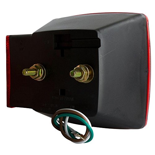 [ALL STAR TRUCK PARTS] 12V Waterproof Square LED Trailer Tail Light Kit Clear Lens Red Trailer Brake Stop Tail Turn Signal Running Lights License Kit for Camper Truck RV Boat Trailer Snowmobile Marine - Thumbnail 4