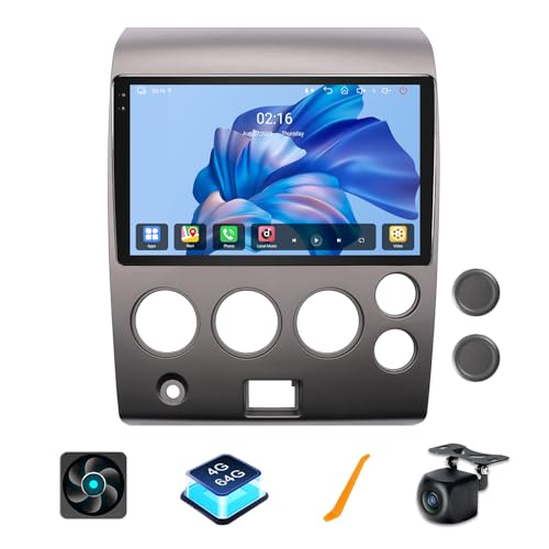 4+64GB Android 15 Octa Core Car Stereo Upgrade for Nissan Titan 2004 2005 2006 2007 with Wireless CarPlay Android Auto SWC Ready 9 inch QLED Aftermarket GPS Radio Sat Nav AM/FM RDS DSP WiFi BT